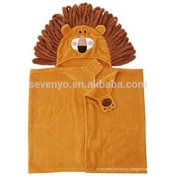 Toalla para bebé con cara de león, 100% algodón de calidad superior con tamaño extra 90 * 90 cm, regalo ideal, unisex y útil para todos los padres